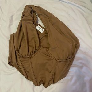 Brown Bustier Top
